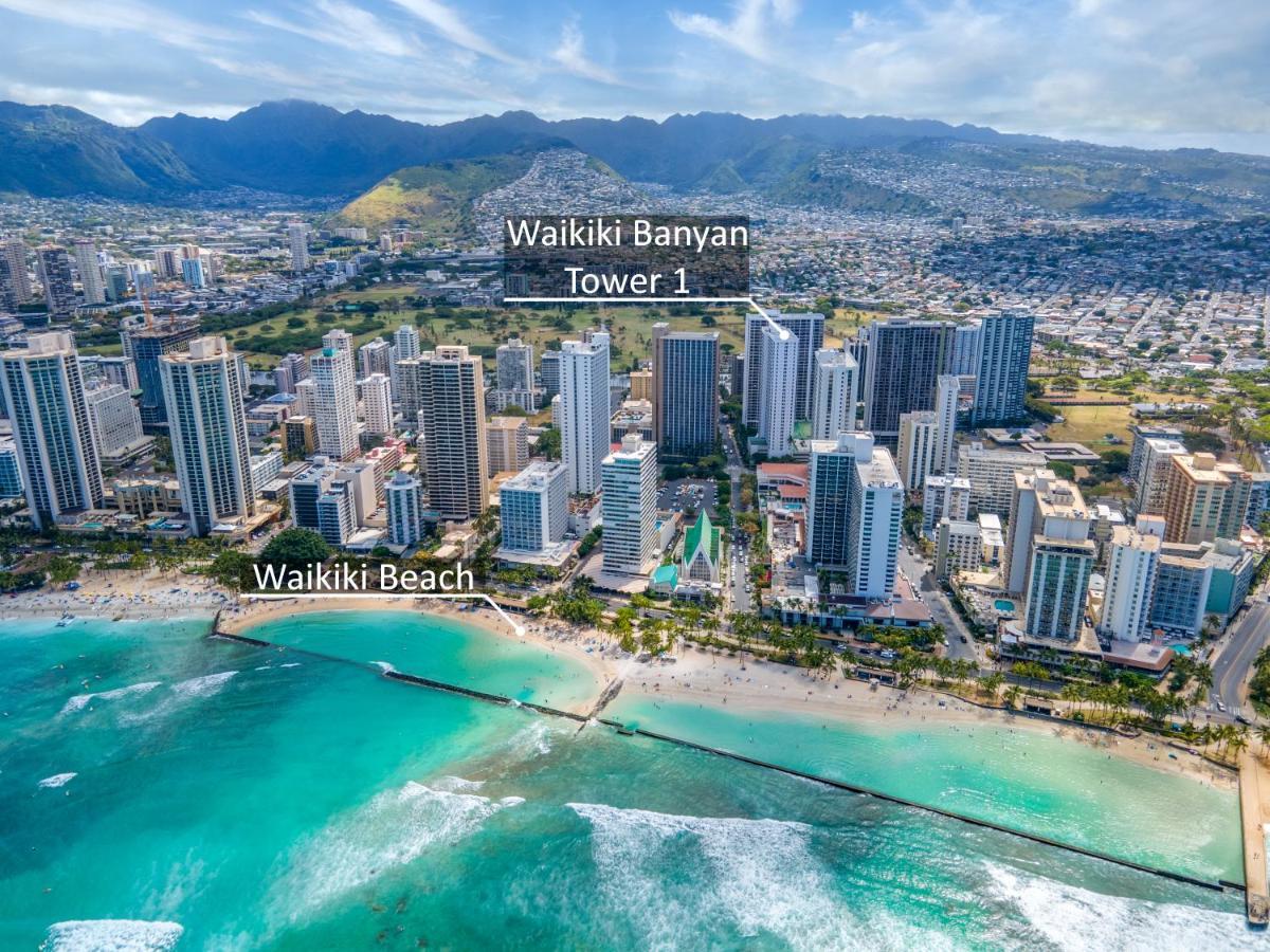 Beautiful 1Br With King Bed, Ocean View, Fast Wi-Fi & Free Parking Leilighet Honolulu Eksteriør bilde